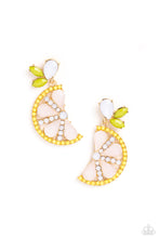 Load image into Gallery viewer, Slice of Summer - Yellow Post Earrings