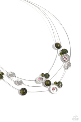 Affectionate Array - Green Necklace