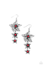 Load image into Gallery viewer, Tapered Tiers - Red Earrings