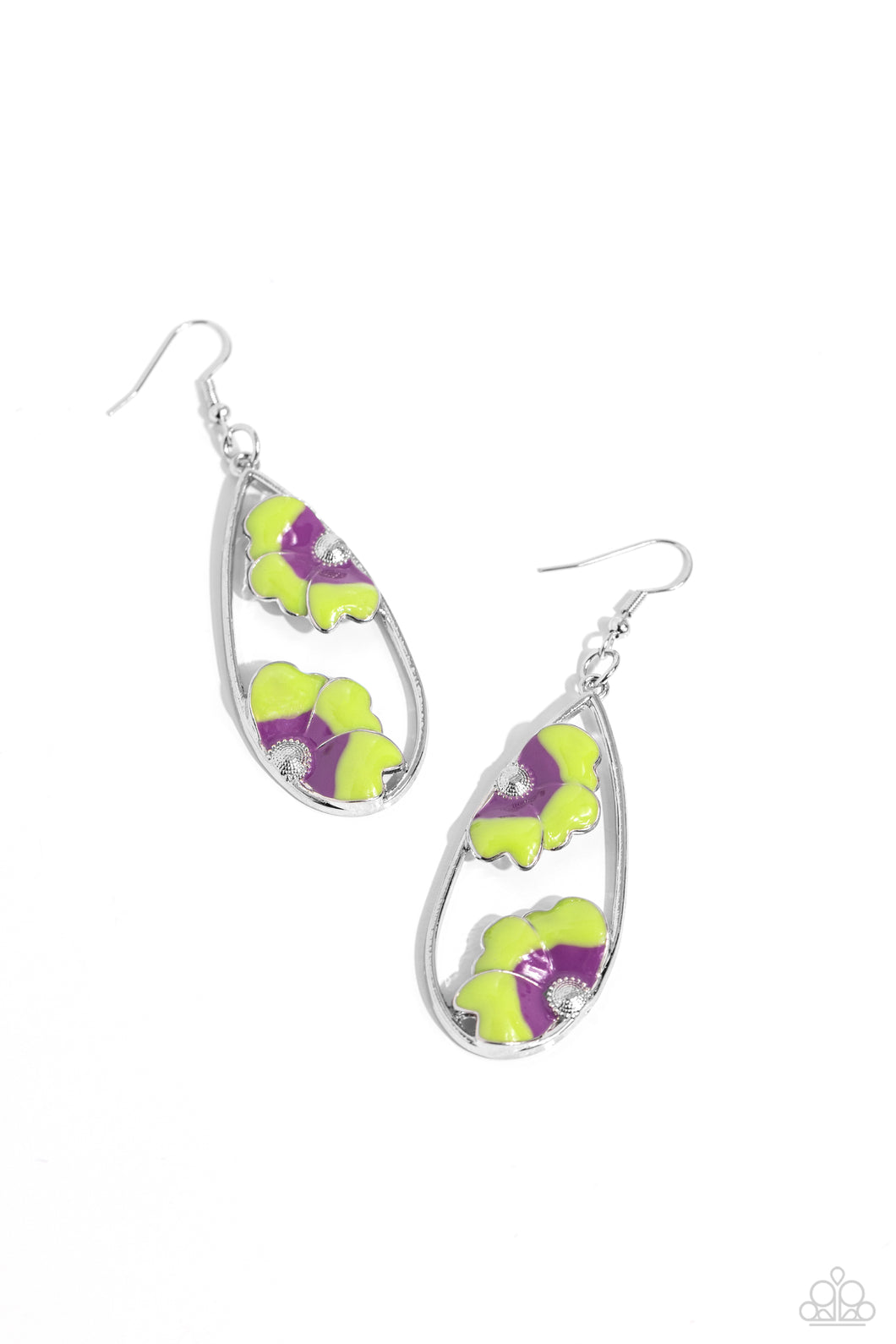 Airily Abloom - Green Earrings