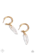 Load image into Gallery viewer, Excavated Elegance - Gold Hoop Earrings