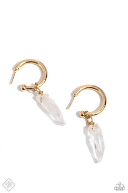 Excavated Elegance - Gold Hoop Earrings