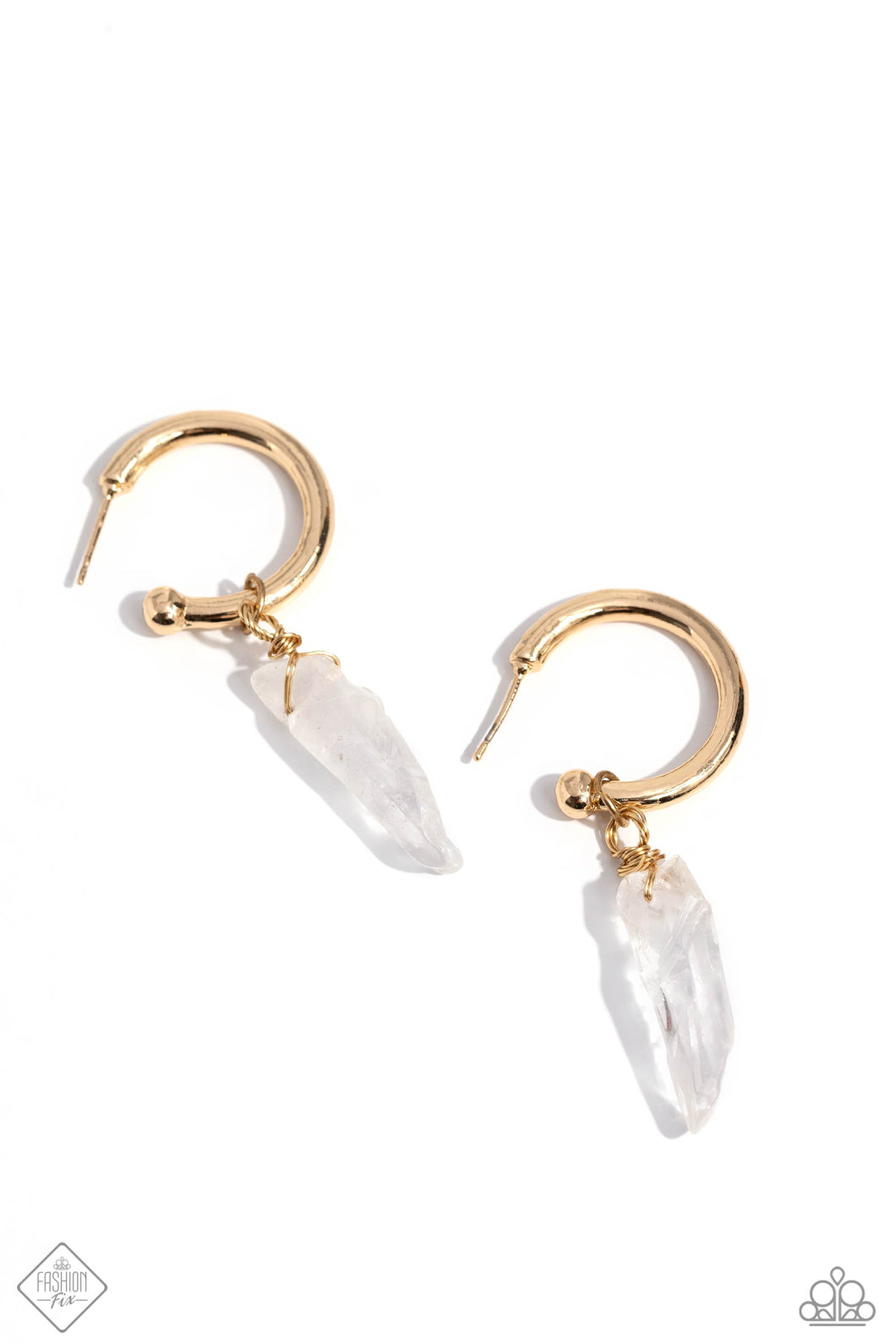 Excavated Elegance - Gold Hoop Earrings