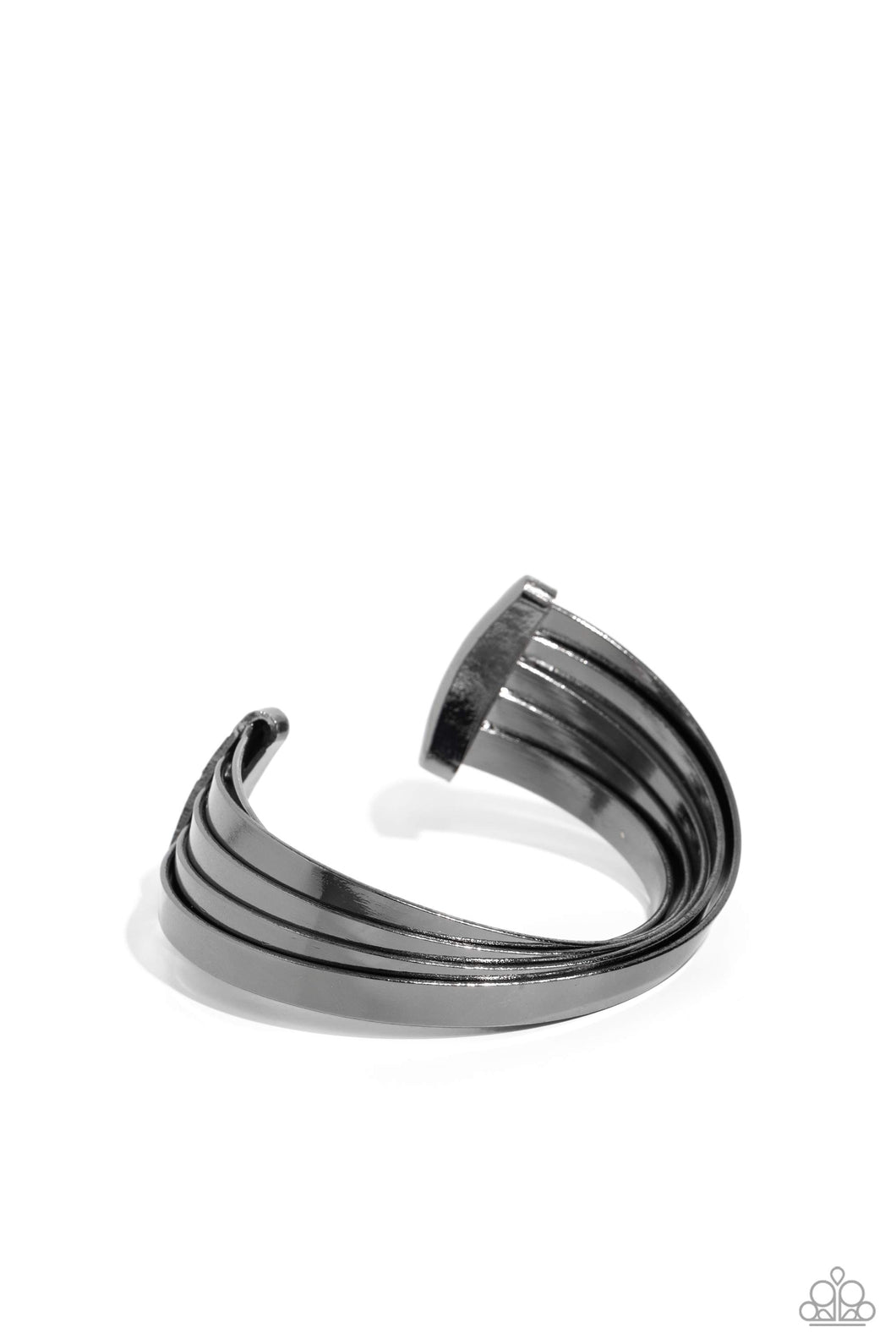 Rebellious Ribbons - Black Gunmetal Cuff Bracelet