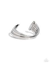 Load image into Gallery viewer, Rebellious Ribbons - Silver Cuff Bracelet