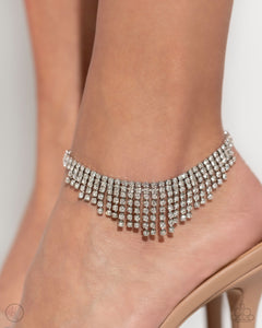 Curtain Confidence - White Anklet