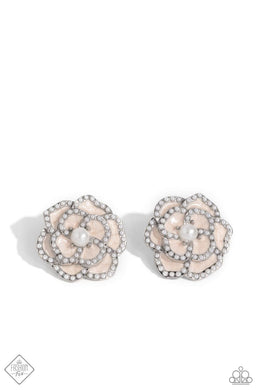 Suave Sensation - White Post Earrings