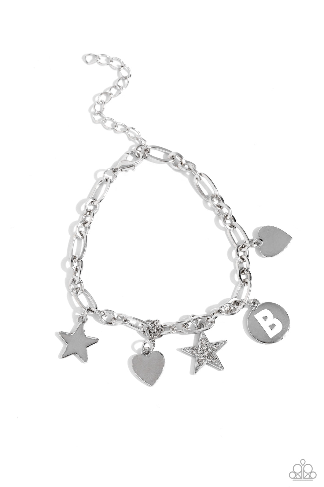 Legacy Letters - B - White Bracelet