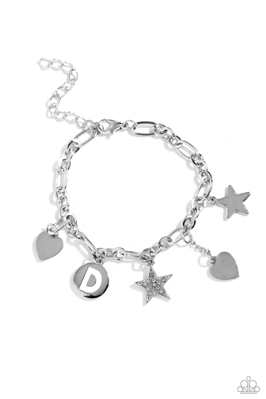 Legacy Letters - D - White Bracelet