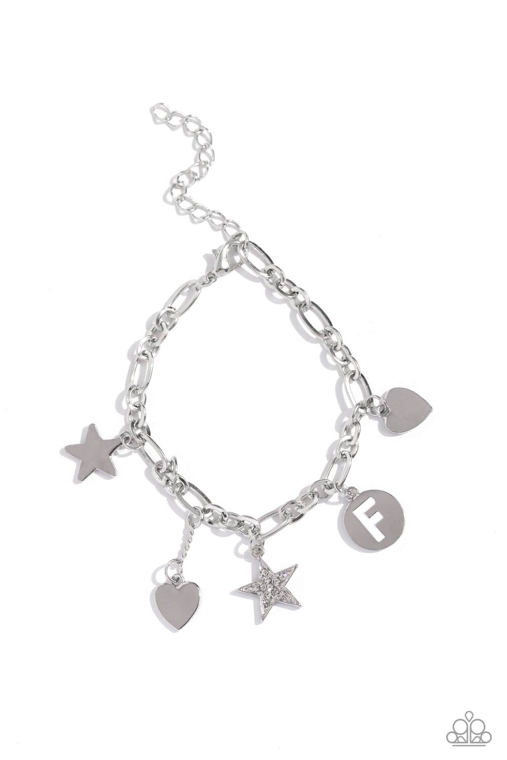 Legacy Letters - F - White Bracelet