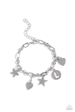 Legacy Letters - L - White Bracelet