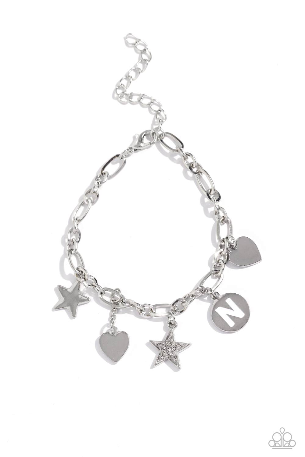 Legacy Letters - N - White Bracelet