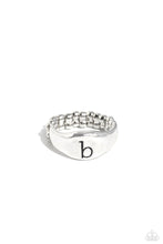 Load image into Gallery viewer, Monogram Memento - B - Silver Ring