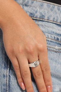 Monogram Memento - B - Silver Ring