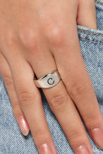 Load image into Gallery viewer, Monogram Memento - C - Silver Ring