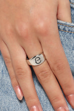 Load image into Gallery viewer, Monogram Memento - E - Silver Ring