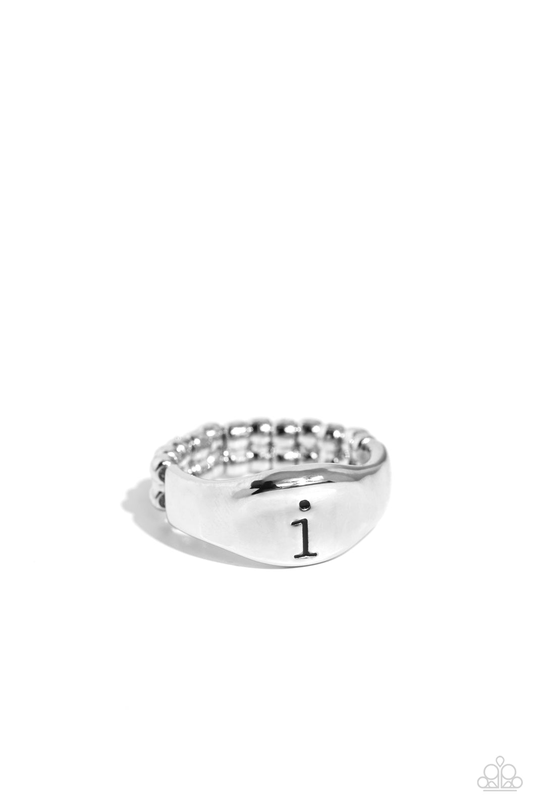 Monogram Memento - I - Silver Ring