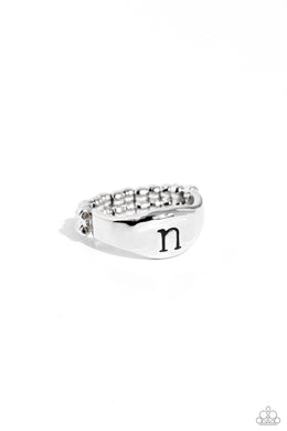 Monogram Memento - N - Silver Ring