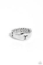 Load image into Gallery viewer, Monogram Memento - R - Silver Ring