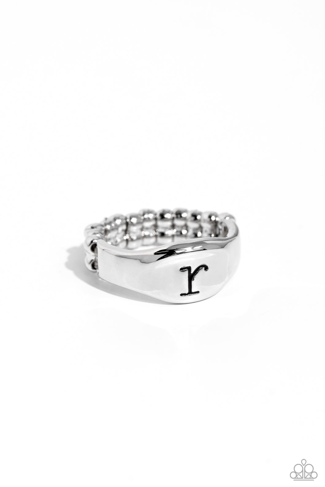 Monogram Memento - R - Silver Ring