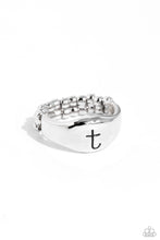 Load image into Gallery viewer, Monogram Memento - T - Silver Ring