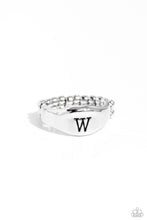 Load image into Gallery viewer, Monogram Memento - W - Silver Dainty Ring