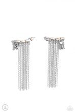 Load image into Gallery viewer, Fault Line Fringe - White Ear Crawler Earrings