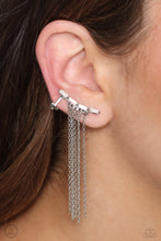 Load image into Gallery viewer, Fault Line Fringe - White Ear Crawler Earrings