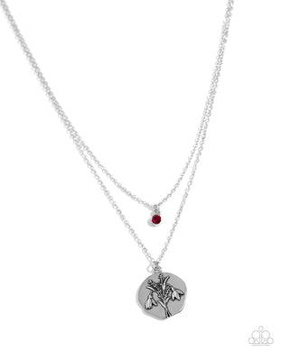 Birthstone Beauty - 01 - January - Red Necklace