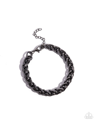 Effortlessly Edgy - Black Gunmetal Bracelet