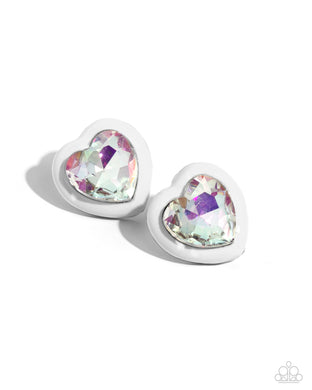 Heartfelt Haute - White Post Earrings