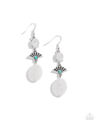 Creative Cascade - White Earrings