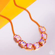 Load image into Gallery viewer, I SQUARE to Secrecy - Orange Necklace