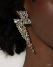 Load image into Gallery viewer, Electric Effulgence - Gold Post Earrings