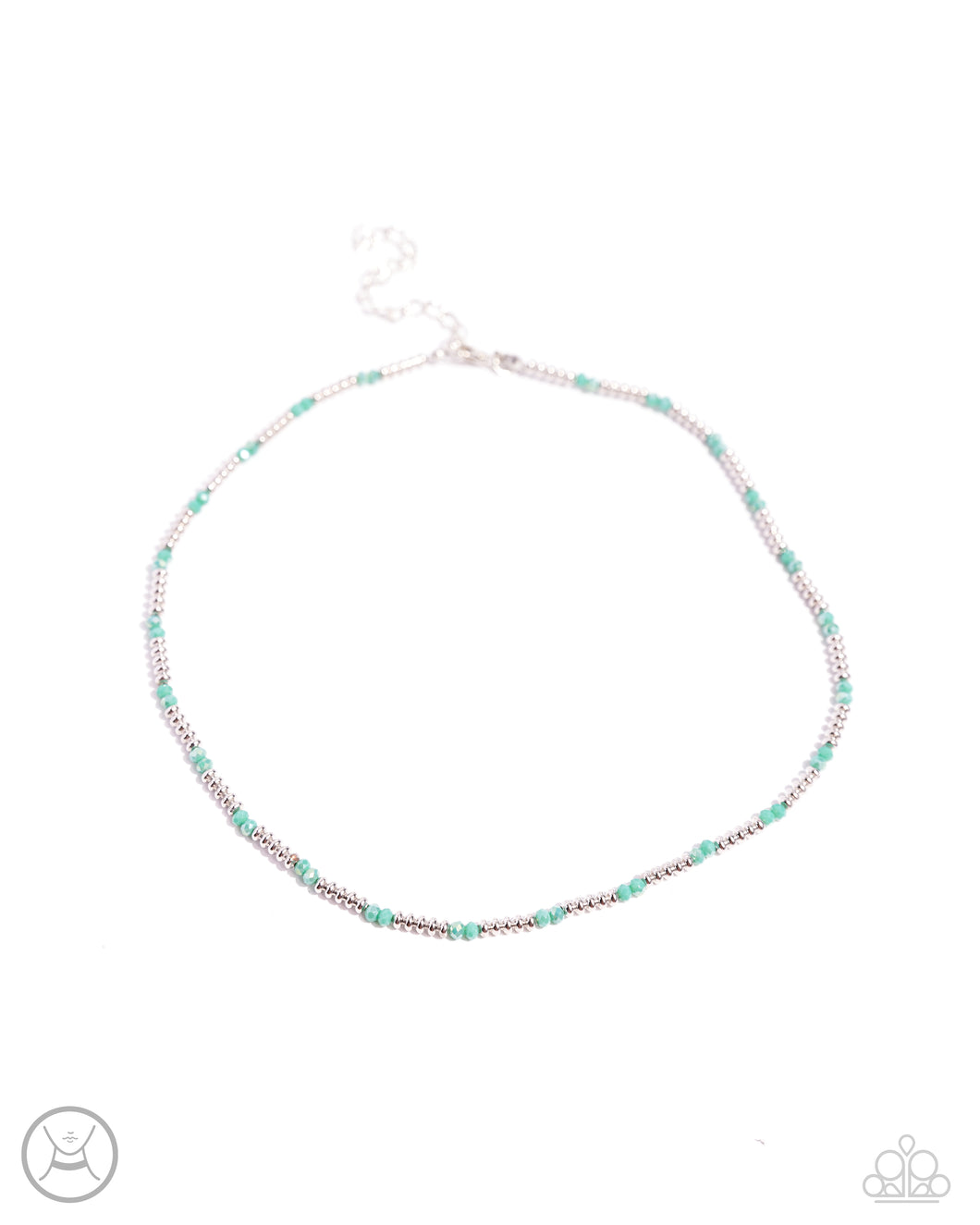 Bemused Basic - Green Choker Necklace