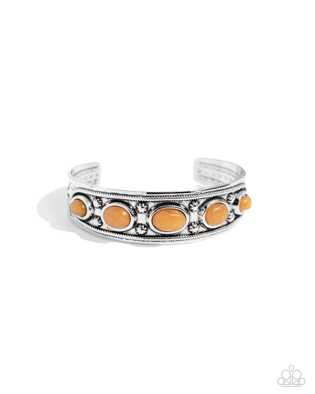 Stony Surprise - Orange Cuff Bracelet