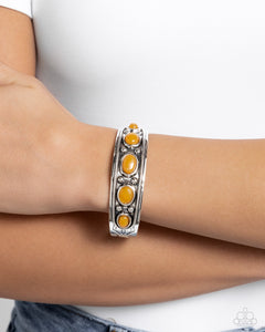 Stony Surprise - Orange Cuff Bracelet