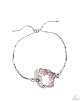 Geode Greeting - Pink Sliding Knot Bracelet