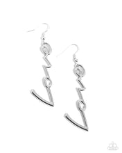 Load image into Gallery viewer, Light-Catching Letters - Silver Earrings