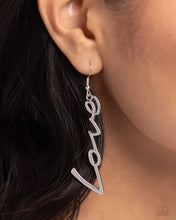 Load image into Gallery viewer, Light-Catching Letters - Silver Earrings