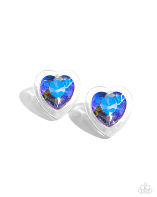 Heart-Pounding Haute - Purple Post Earrings