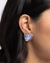 Load image into Gallery viewer, Heart-Pounding Haute - Purple Post Earrings