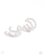 Load image into Gallery viewer, PEARLS Just Want to Have Fun - White Cuff Earrings