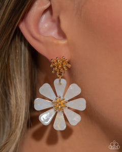 Poetically Pastel - White Post Earrings