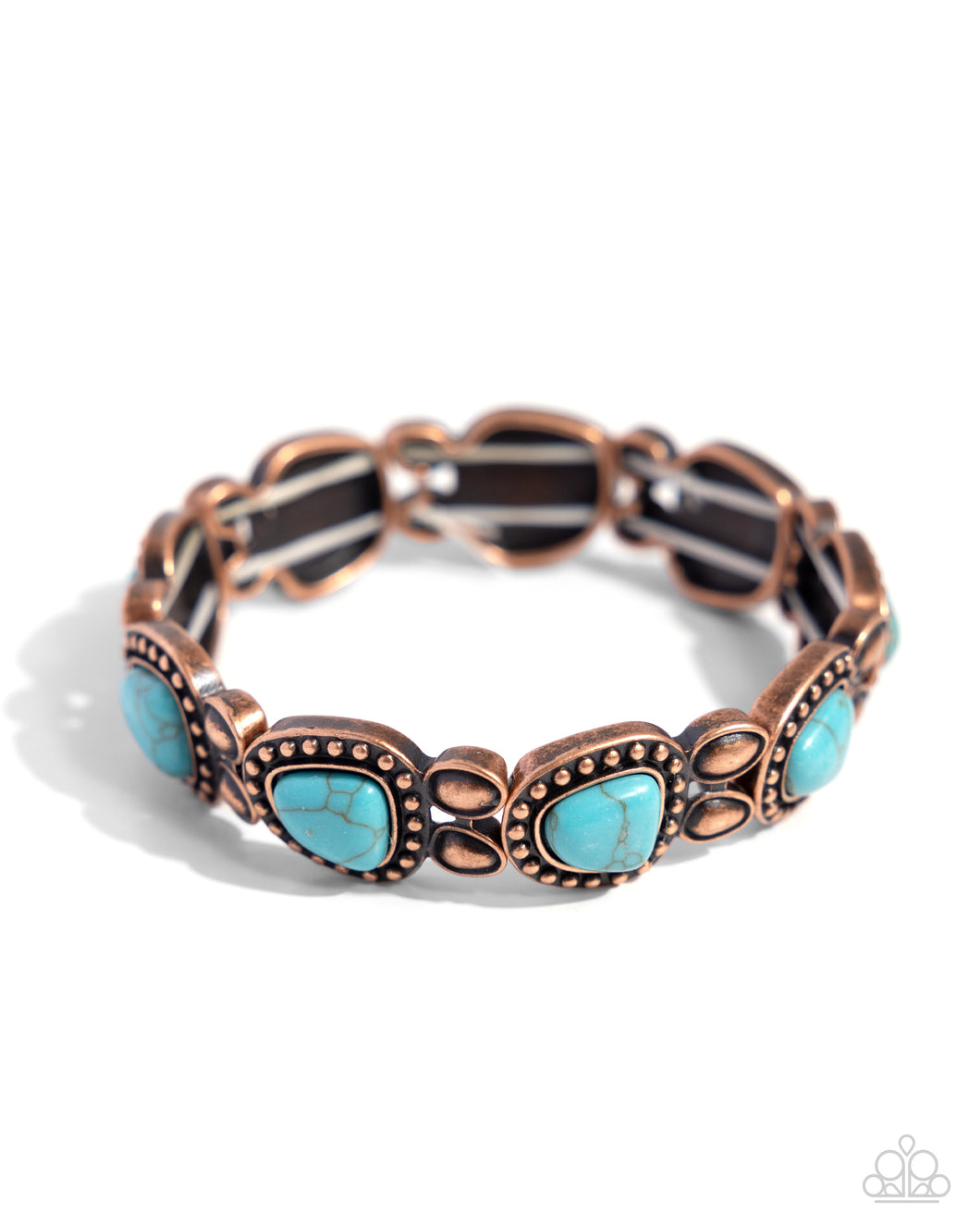 Harmonious Headliner - Copper Stretchy Bracelet