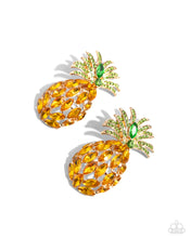 Load image into Gallery viewer, Pineapple Pizzazz - Yellow Post Earrings