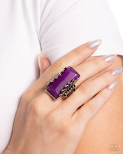 Load image into Gallery viewer, Scalloped Stone - Purple Ring