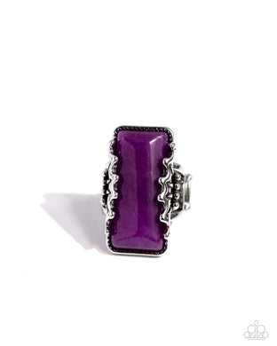 Scalloped Stone - Purple Ring