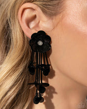 Load image into Gallery viewer, Floral Future - Black Post Earrings