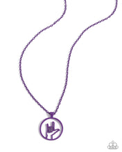 Load image into Gallery viewer, Abstract ASL - Purple Necklace